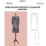 Střih na úpletové šaty s dlouhým rukávem Bertina